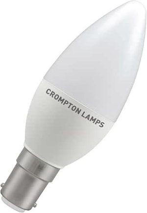CROMPTON SMALL BAYONET CAP / SBC 5.5W B15 2700K WARM WHITE LED CANDLE BULB
