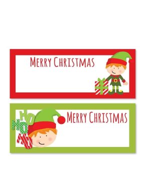 24 CUTE ELF TABLE PLACE CARDS 947888