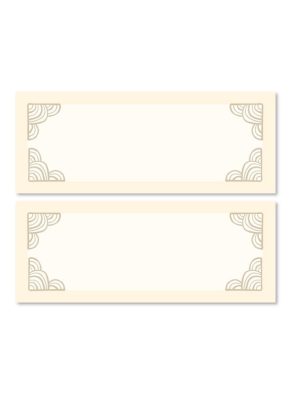 24 GOLD BORDER TABLE PLACE CARDS 947956
