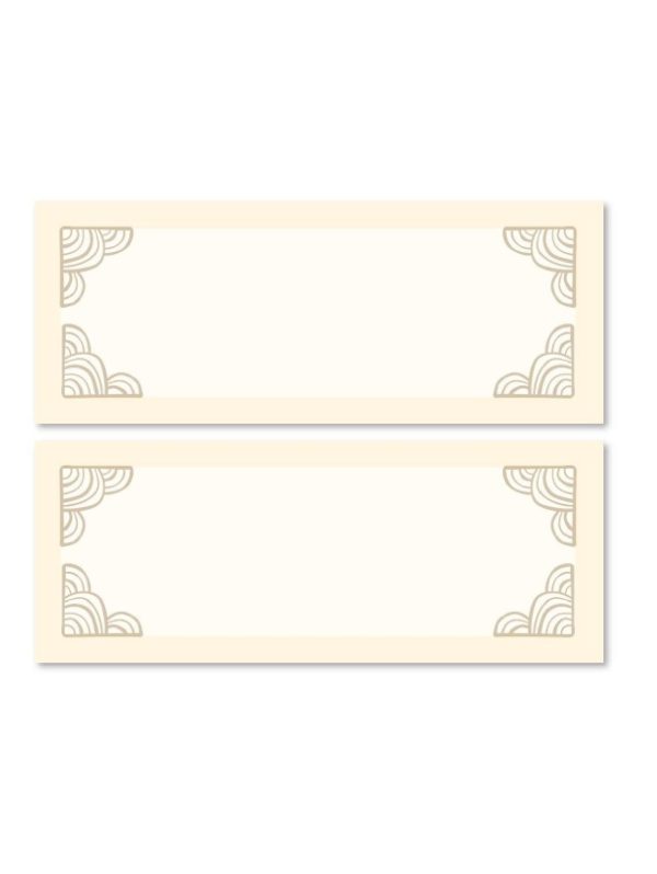 24 GOLD BORDER TABLE PLACE CARDS 947956