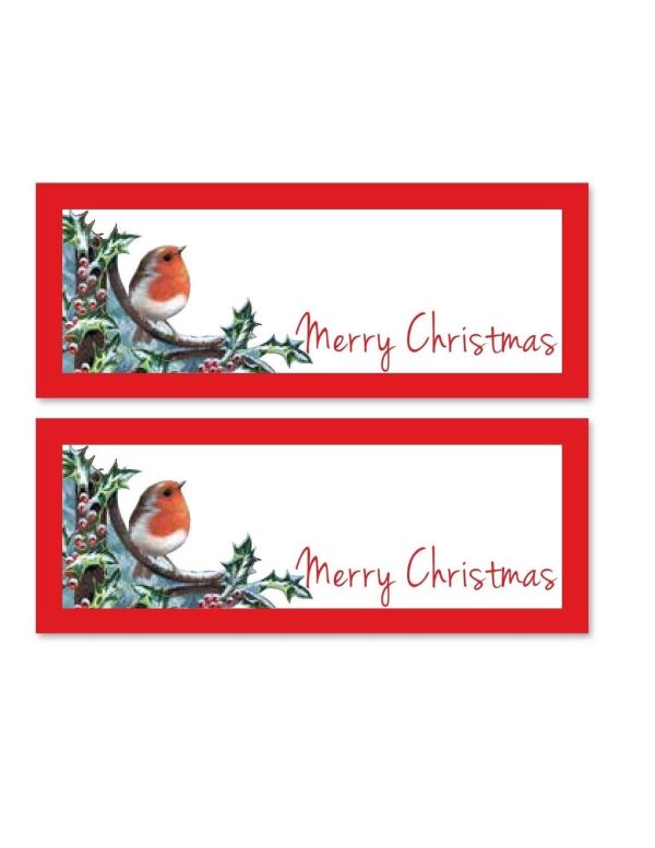 24 TRADITIONAL ROBIN RED TABLE PLACE CARDS 947932