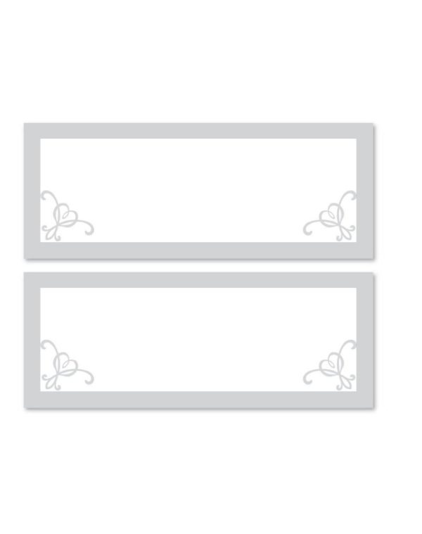 24 SILVER BORDER TABLE PLACE CARDS 947949