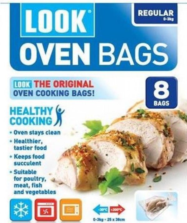 LOOK HEALTHY COOKING OVEN BAGS REGULAR 0-3 KG 8 BAGS ( REGULAR )