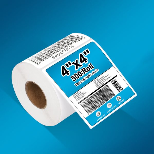 THERMAL LABEL ROLL 4 X 4 500 LABELS / ROLL