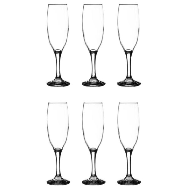 ESSENTIALS CLASSIC GOLD SET OF 6 CHAMPAGNE FLUTES 22CL