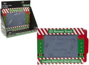 ELF MESSAGE BOARD - NAUGHTY ELVES LOVE GOOD CHILDREN CHRISTMAS DECORATION