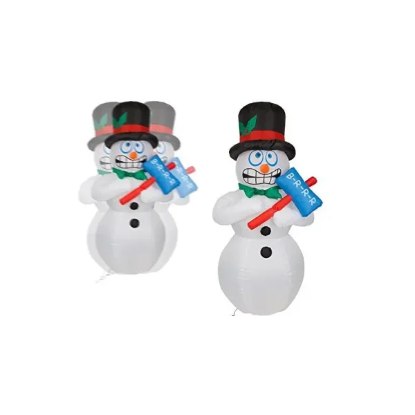 180CM INFLATABLE SHIVERING SNOWMAN LIGHT