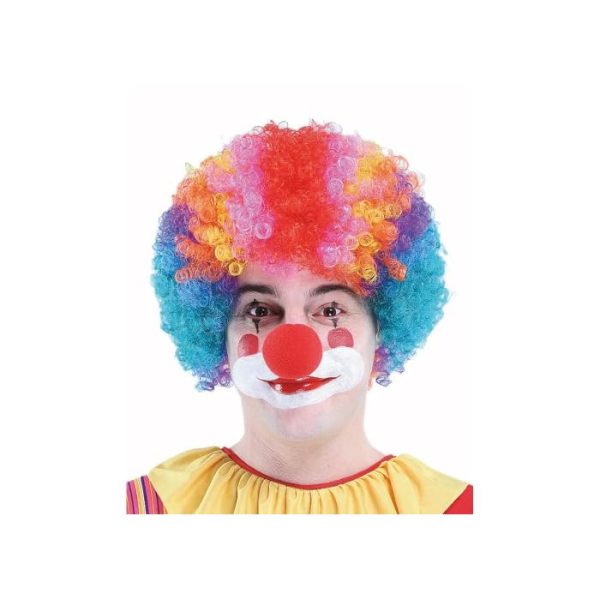 SUPER CURLY MULTI COLOUR CLOWN WIG FOR FANCY DRESS PARTIES / HALLOWEEN