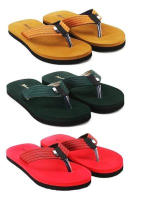 MENS PLAIN CONTRAST PRINT FILP FLOP ASSORTE COLOUR
