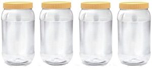 SUNPET ALPINE PLASTIC FOOD STORAGE ROUND JAR WITH 135MM SPOON 2LTR