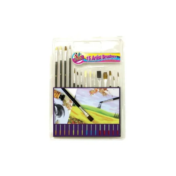 ARTISTS 15 ASSORTED BRUSHES (PACK OF 15) DGI0847 SF030