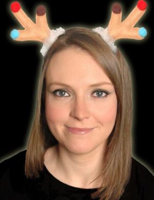 CHRISTMAS POM-POM CLIP ON ANTLERS FANCY DRESS