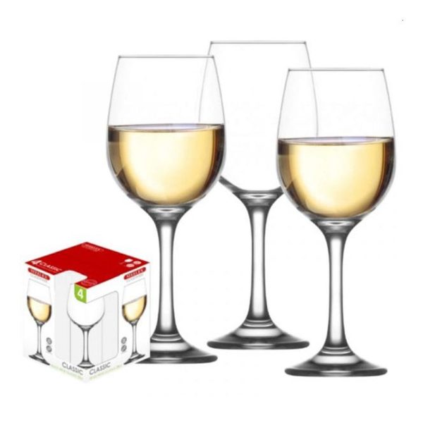 STEELEX WHITE WINE GLASSES 28CL PACK OF 4