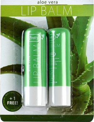 PRETTY SMILE ALEOE VERA 2 X LIP BALMS IN TUBES