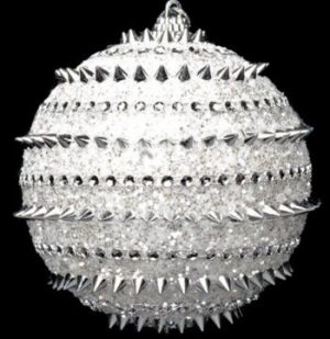 CHRISTMAS SPIKE BAUBLES GLITTER TREE DECORATIONS
