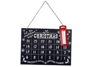 CHRISTMAS COUNTDOWN ADVENT BLACK BOARD WITH WHITE CHALK 525012