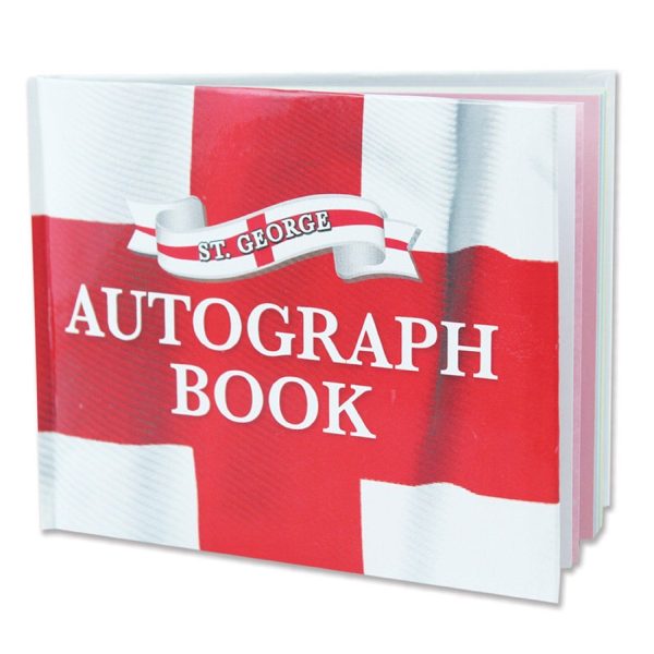 ST GEORGE'S AUTOGRAPH BOOK MULTICOLOUR PAGES BRITAIN