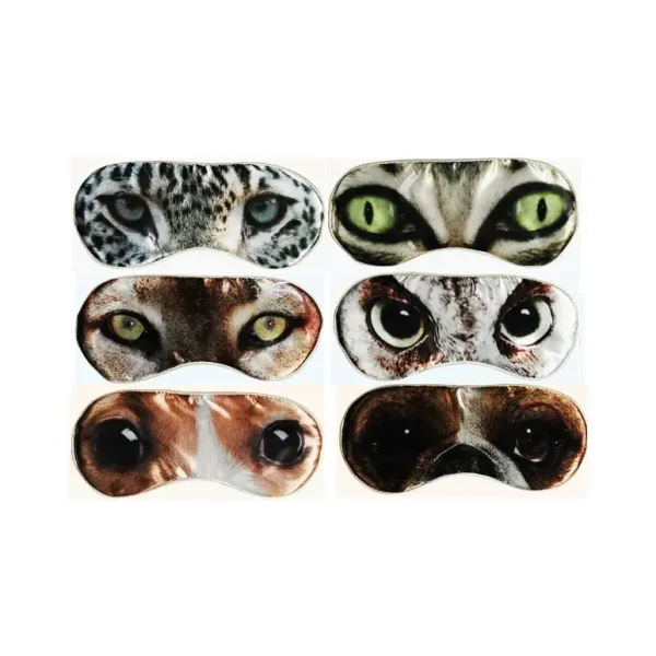 EYE MASK ANIMAL EYES 6 ASSORTED DESIGN (SEND ONLY 1 PIECE!)