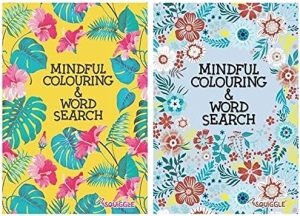 SQUIGGLE A5 MINDFULNESS COLOURING WORDSEARCH BOOK
