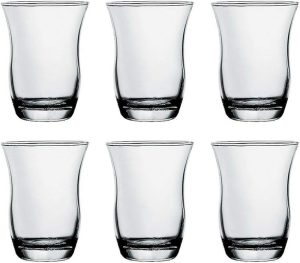 PASABACHE PLAIN TURKISH TEA GLASS PLATE PACK OF 6