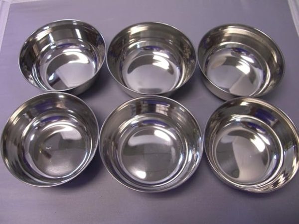 4 STAINLESS STEEL VATI KATORI VADKI BOWL