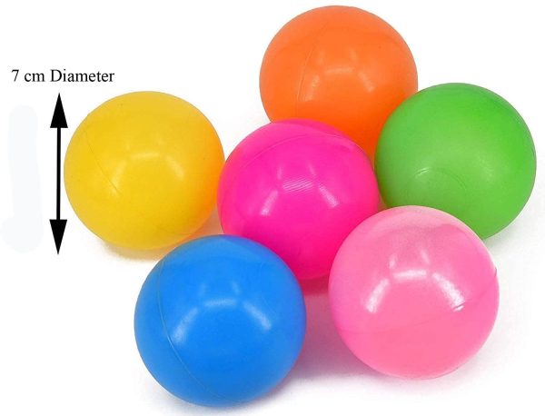 10 MULTICOLOURED PLAY BALLS - 7CM