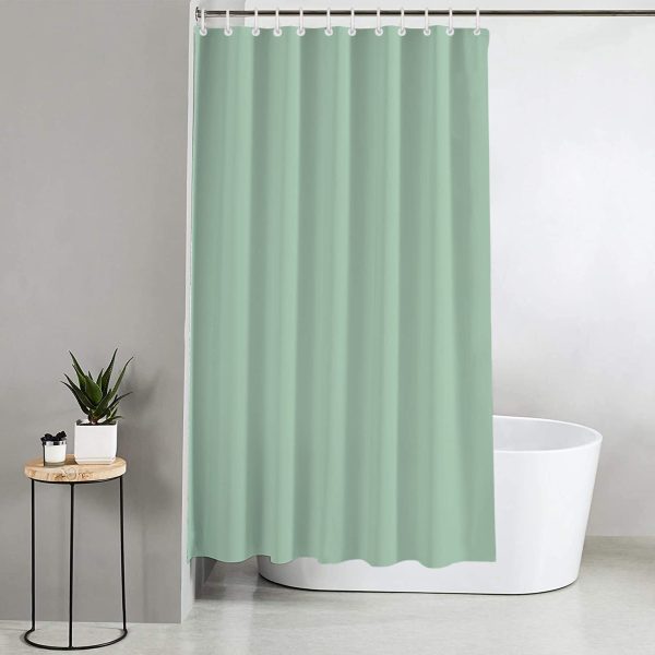 BLUE CANYON PLAIN POLYESTER SHOWER CURTAIN 180 X 180CM - MINT GREEN