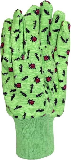 TOWN & COUNTRY COTTON GRIP LIGHT DUTY GARDEN GLOVES PURPLE - MEDIUM (8)