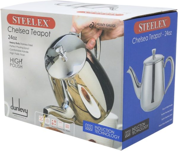 STEELEX CHELSEA STAINLESS STEEL TEAPOT 24OZ / 680ML