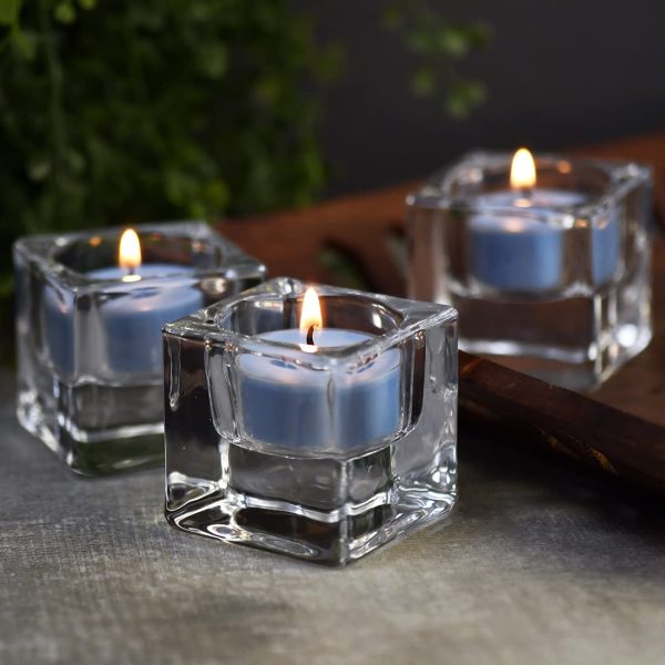 CLEAR DOUBLE GLASS TEALIGHT HOLDER