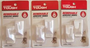 SECURIT S6461 SQUARE REMOVABLE HOOK WHITE 33X60MM
