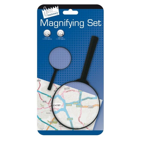 DUAL MAGNIFYING GLASS SET - IDEAL FOR VIEWING BUGS AND INSECTS OR READING MAP