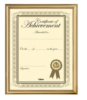 TALLON A4 CERTIFICATE FRAME