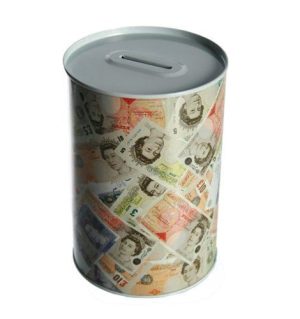 METAL SAVINGS BOX TIN NOTES