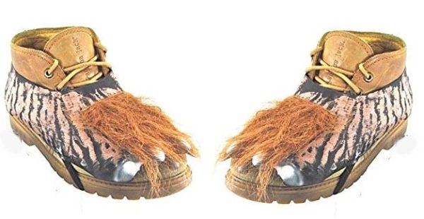 WAREWOLF FUR FEET HALLOWEEN SHOES DECORATION