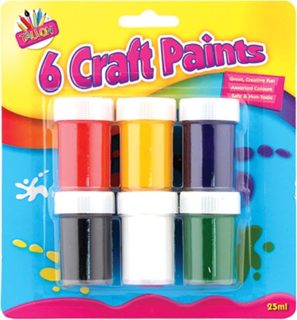 TALLON CRAFT PAINT POTS - PACK OF 6