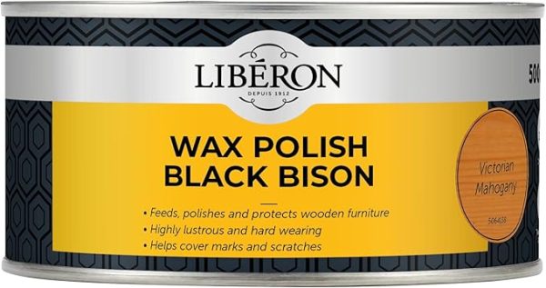 LIBERON WAX POLISH BLACK BISON (PASTE) 500ML - VICTORIAN MAHOGANY