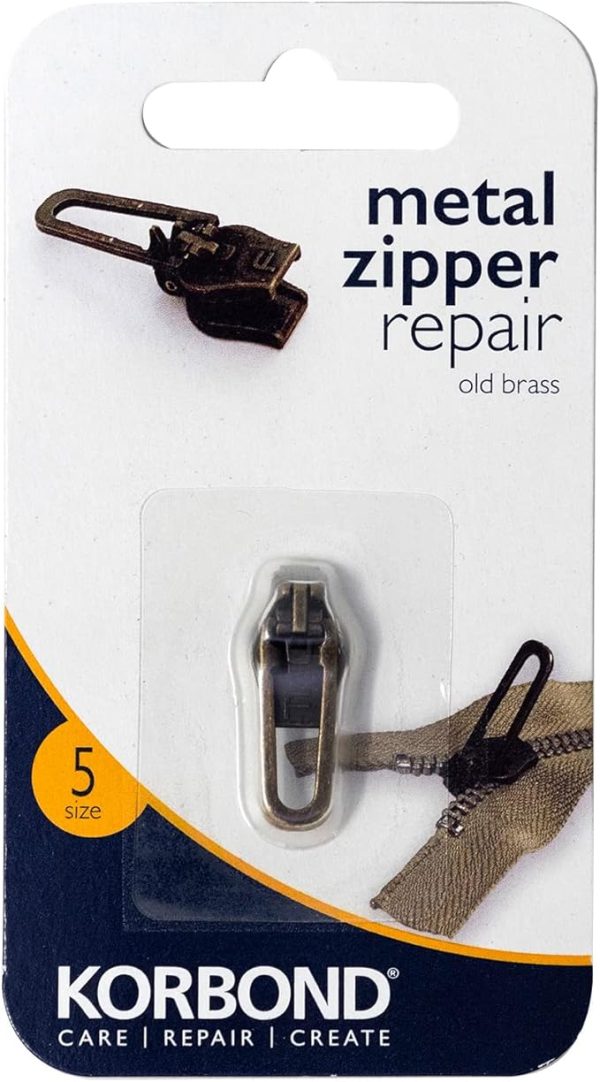 KORBOND PLASTIC ZIPPER REPAIR BLACK SIZE 5