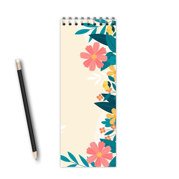 MAGNETIC NOTEPAD WITH PEN FLOWERS