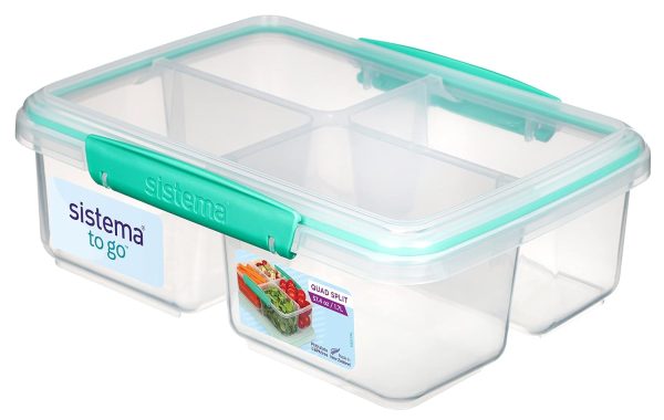 SISTEMA TO GO QUAD SPLIT FOOD STORAGE CONTAINER 1.7 LTR