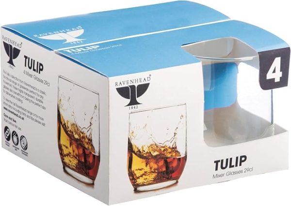 TULIP SET OF 4 MIXER GLASSES 29CL