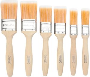 HAMILTON FOR THE TRADE FINE TIP FLAT BRUSH 1 1.5 2 PACK OF 6