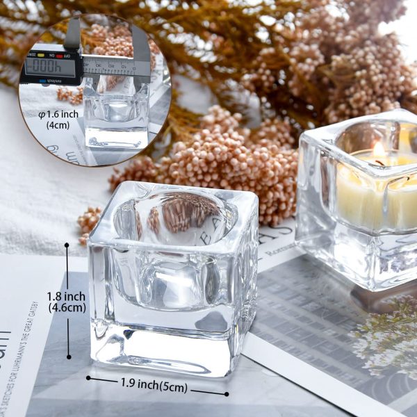 CLEAR DOUBLE GLASS TEALIGHT HOLDER