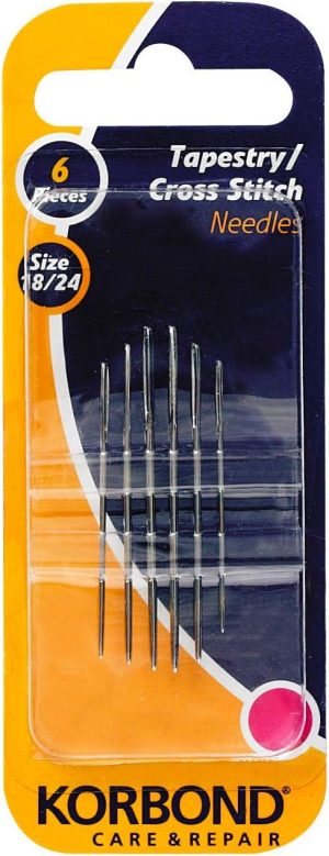 6 KORBOND TAPESTRY / CROSS STITCH NEEDLES