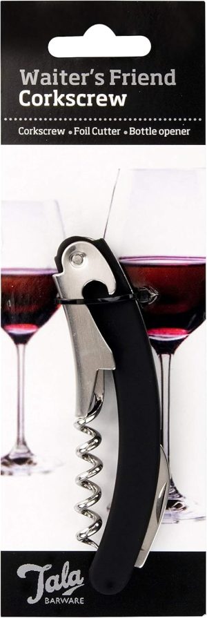 TALA SOFT GRIP WAITERS FRIEND CORKSCREW WITH FOIL CUTTER AND BOTTLE OPENER
