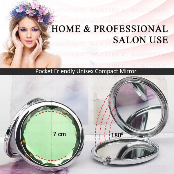 METAL ROUND COSMETIC POCKET MIRROR 7CM