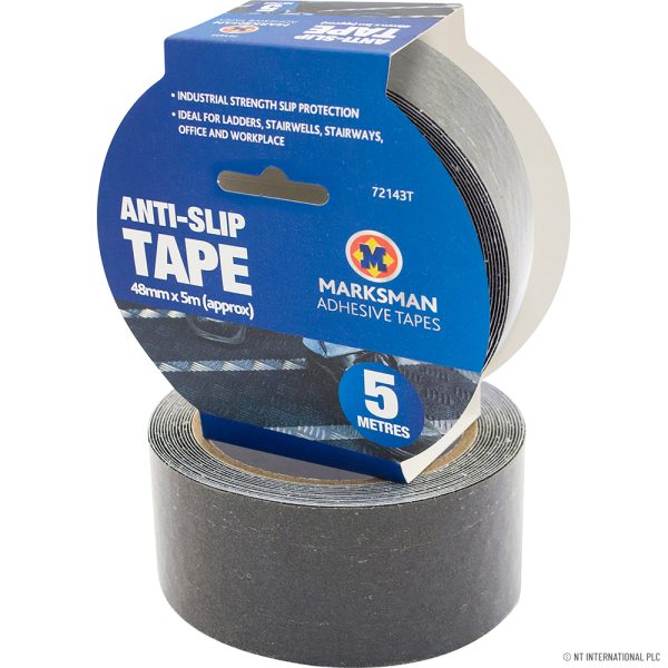 MARKSMAN BLACK ANTI-SLIP INDUSTRIAL TAPE 48MM X 5M