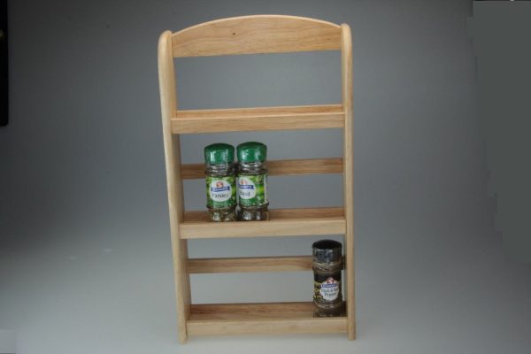 SOLID WOOD THREE TIER SPICE RACK