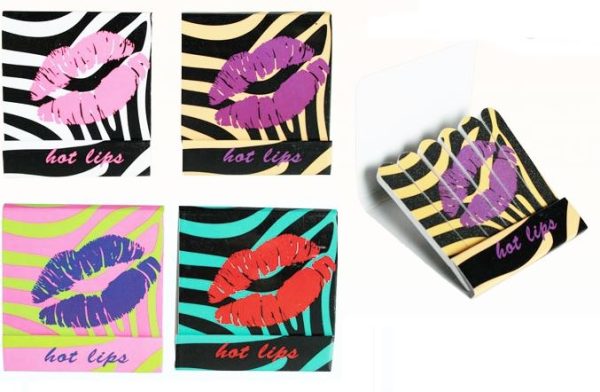 ASSORTED COLOURS EMERY BOARD MATCHBOX HOT LIPS