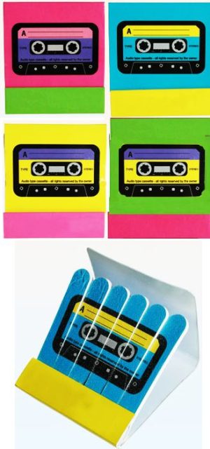 EMERY BOARD MATCHBOX MUSIC TAPE 4 ASSORTED COLOUR (SEND ONLY ONE PIECE!)